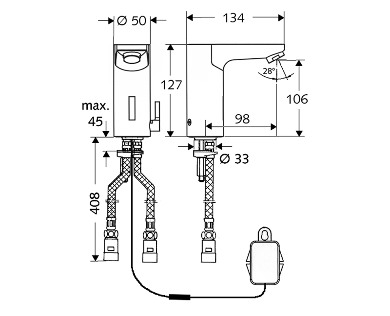 SCHELL CelisE Izlietnes jaucējkrāns 9V, 012290699