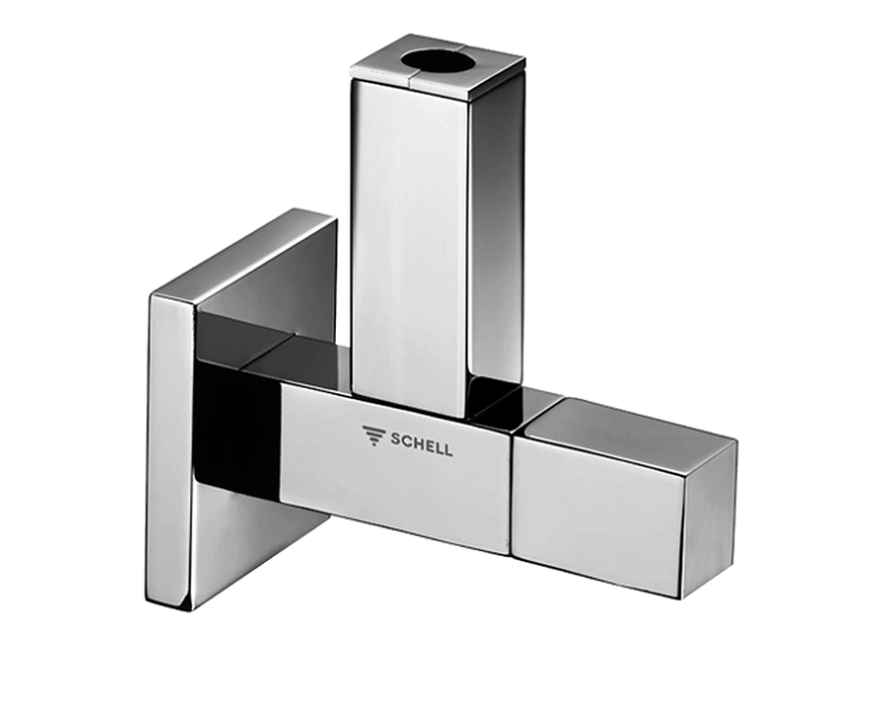 SCHELL Quad Kampinis vožtuvas 1/2 x 3/8 (10mm), chromuotas 053620699