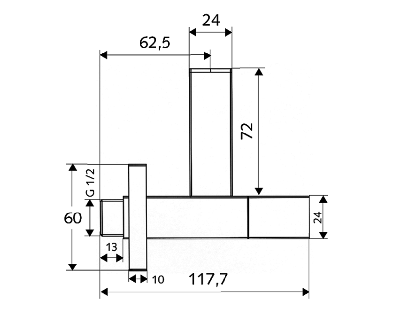 SCHELL Quad Kampinis vožtuvas 1/2 x 3/8 (10mm), chromuotas 053620699