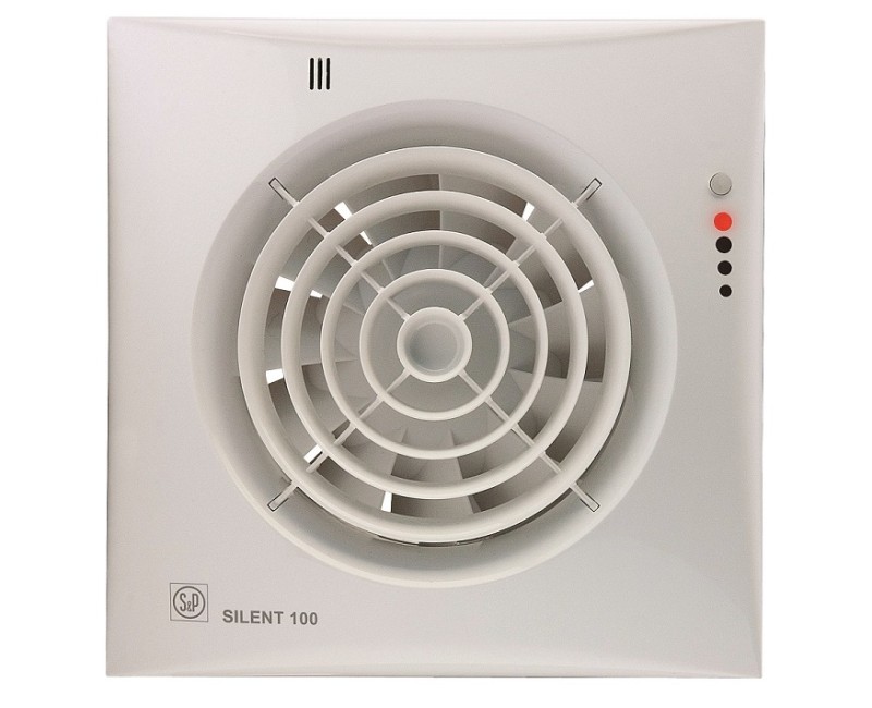 S&P Ventilators Silent Silver 100CRZ,регулируемый таймер, 020122