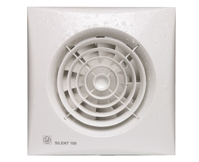 S&P Ventilators Silent 100CRZ, reg.laika aizture, 0201206