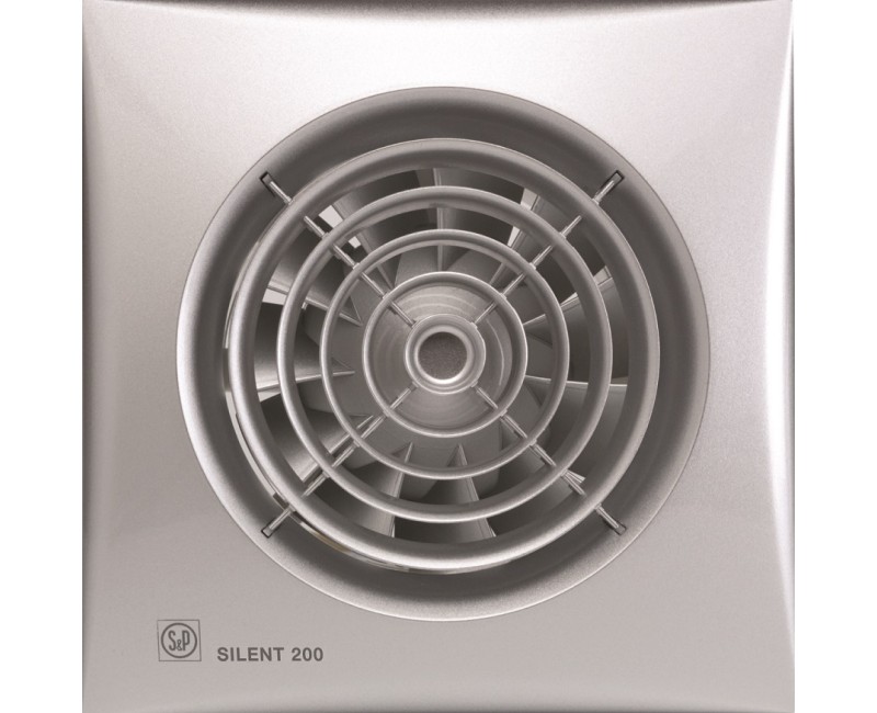 S&P Ventilators Silent Silver 200CRZ, регулируемый таймер, 02012