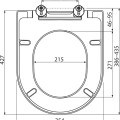Ravak Uni Chrome 02A WC Soft Close tualeto dangtis, X01549