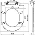 Ravak Uni Chrome Slim WC Soft Close poda vāks, balts X01550