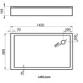 Vispool Душевой поддон прямоугольный QQ-145 1200x800mm