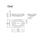 Vispool Раковина накладная Oval 70x45см, белая