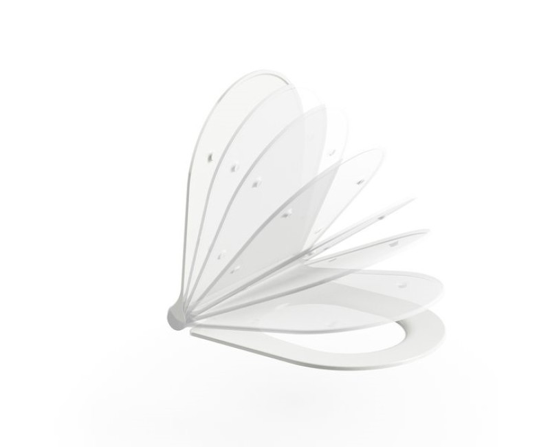 Ravak Uni Chrome Slim WC Soft Close poda vāks, balts X01550