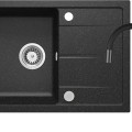 Virtuves izlietnes komplekts Deante Leda (granīta izlietne+maisītājs) GRAPHITE Melna