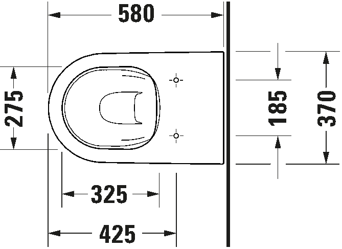 Tualetes pods Duravit D-Neo Rimless, ar vāku QR/SC, 370x580 mm, balts